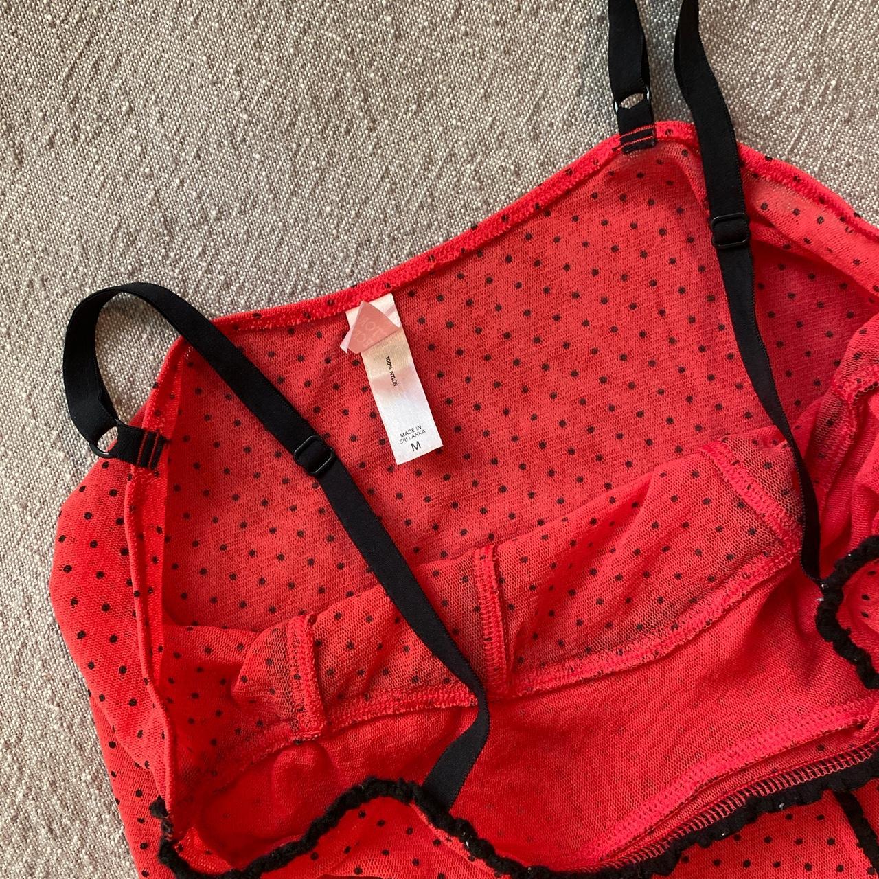 Victoria's Secret Women's Red and Black Vestundershirts Depop