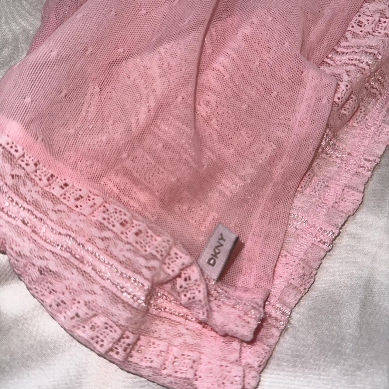 DKNY Cami Pink macro mesh Size M DM for... Depop