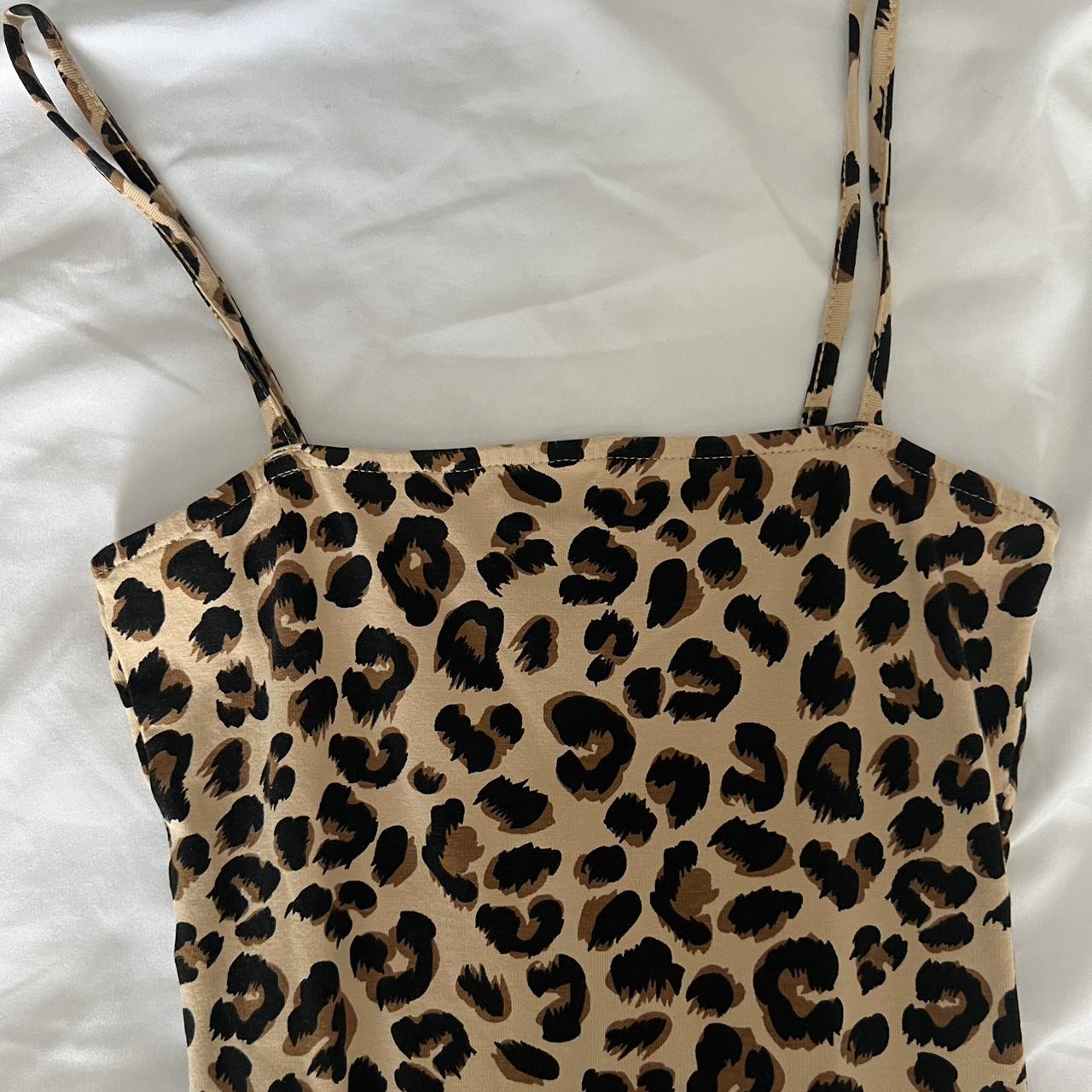 Cheetah Bodycon Mini Dress Size 0 Perfect condition... - Depop