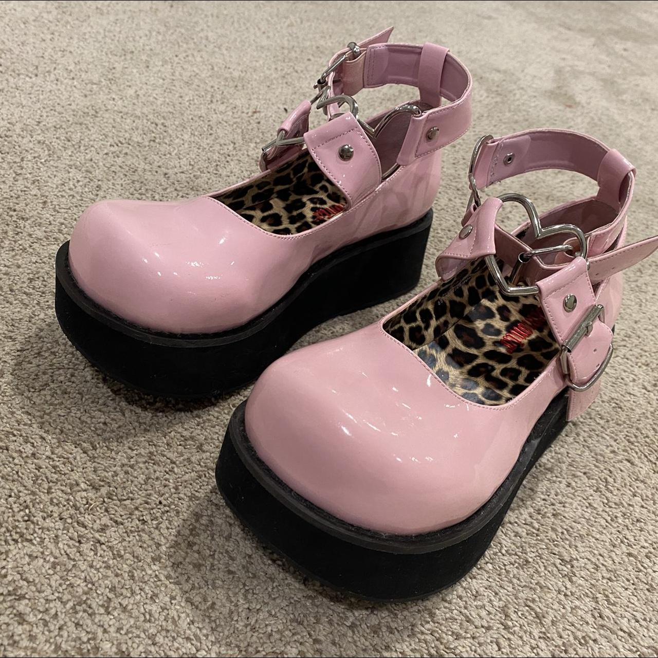 FREE SHIPPING Demonia Heart Buckle Platform Mary Depop