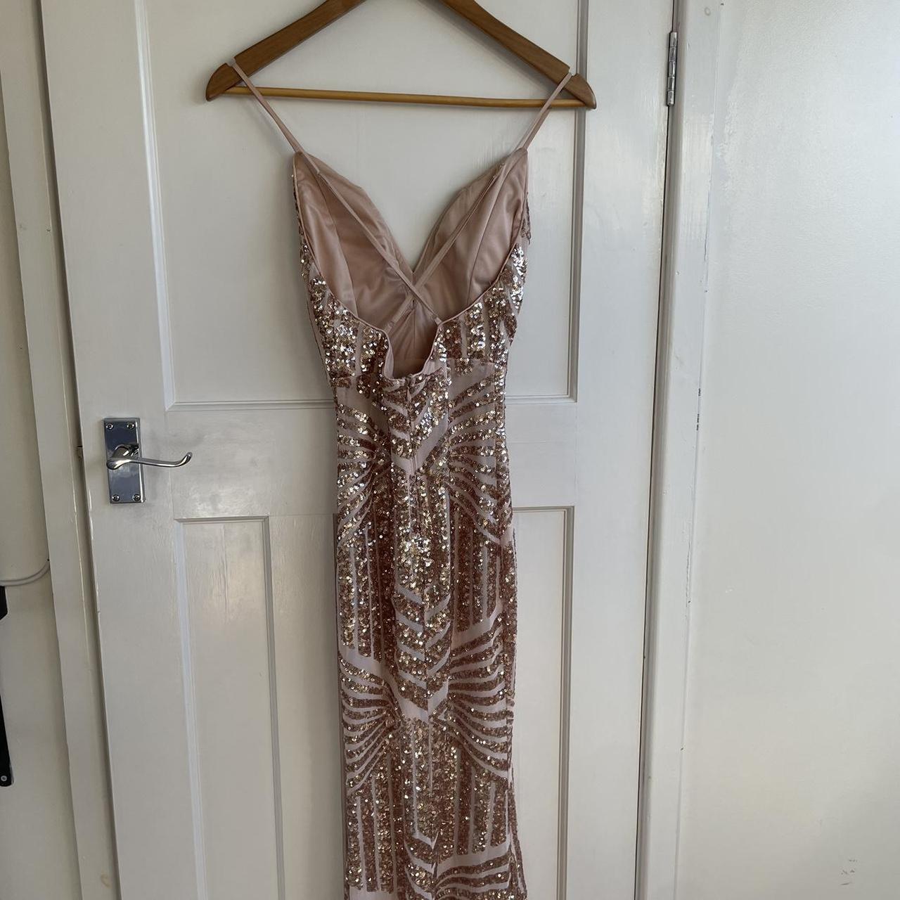 Women's Gold and Pink Dress | Depop