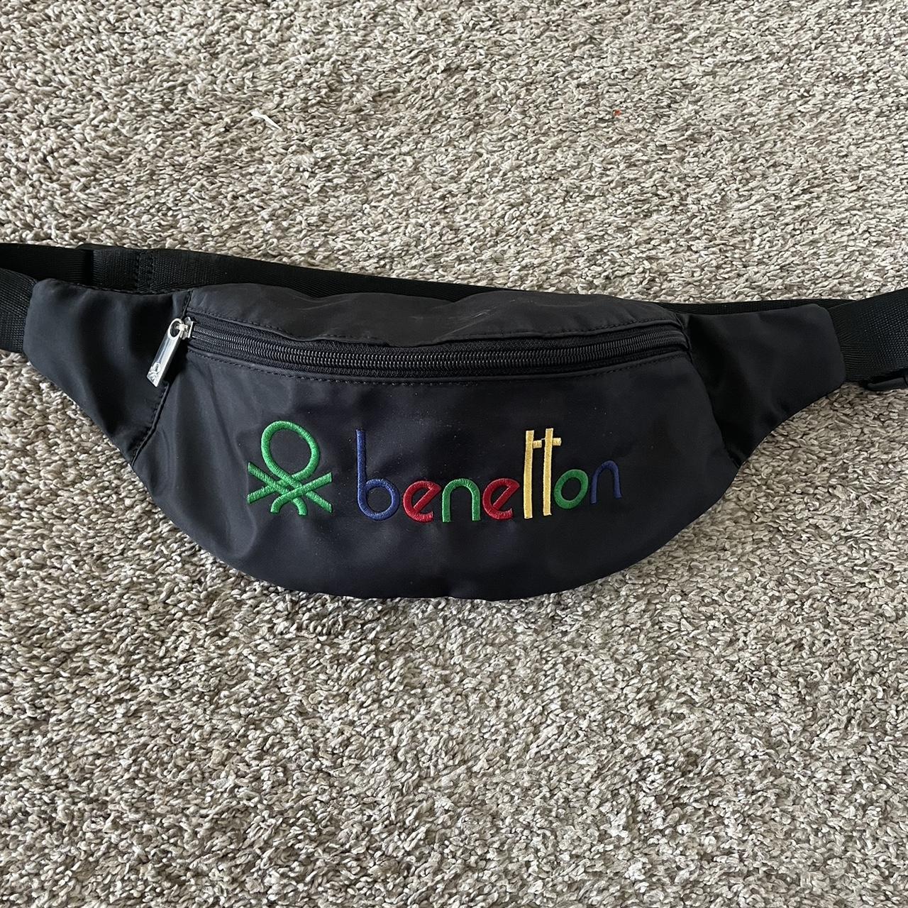 Benetton black waist bag Used Condition like brand new Depop