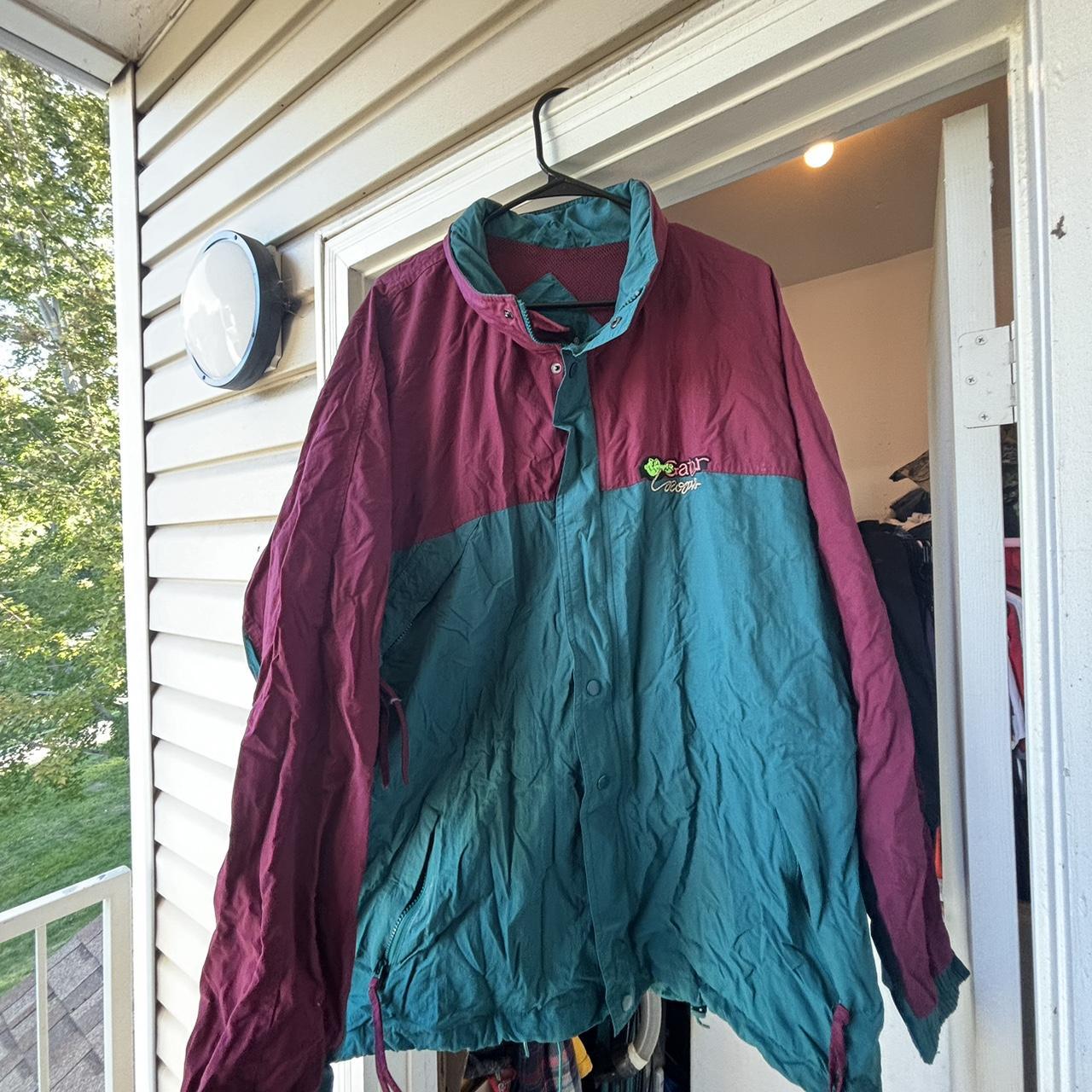 Vintage 90s Dunbrooke NASCAR Jacket Coat on sale Neon Colors Bright Blue & Purple Small