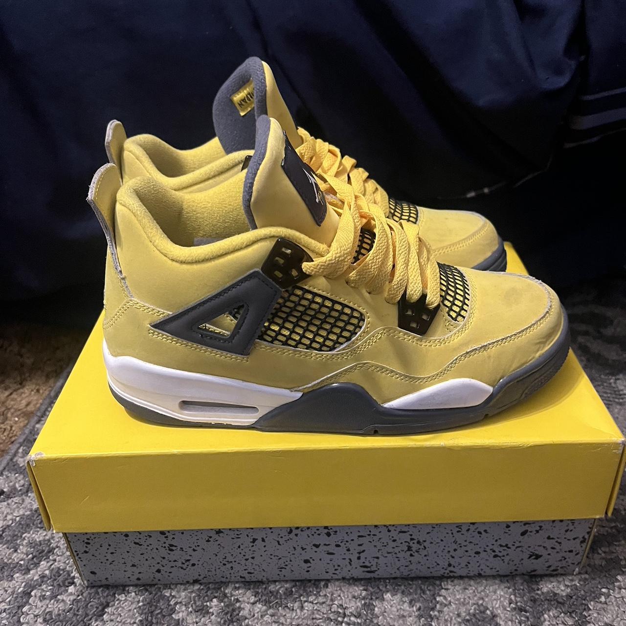 Air Jordan 4 Retro 'Lightning' Size 7y Original... - Depop