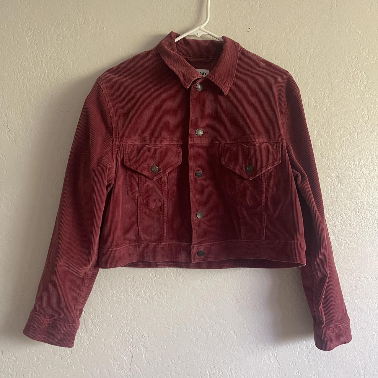 Aritzia Sunday Best Corduroy Jacket Red orangish... - Depop