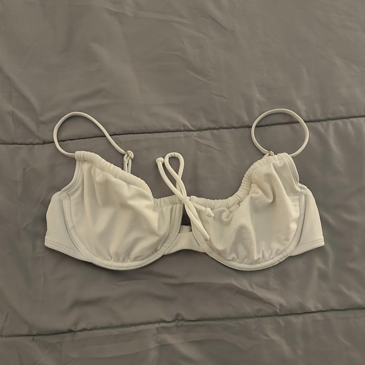 White Underwire Bikini Top No Padding Tho - Depop