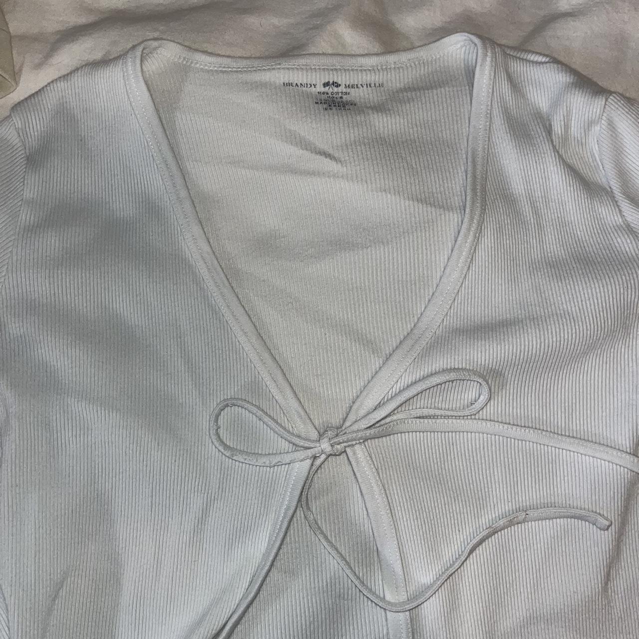 Brandy Melville white knot cover up brandymelville... Depop