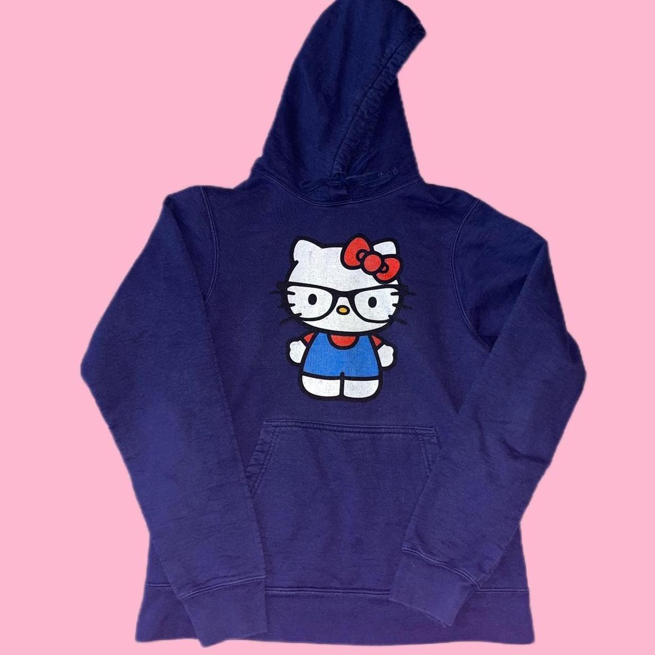 Sanrio Women's Navy and Red Hoodie | Depop