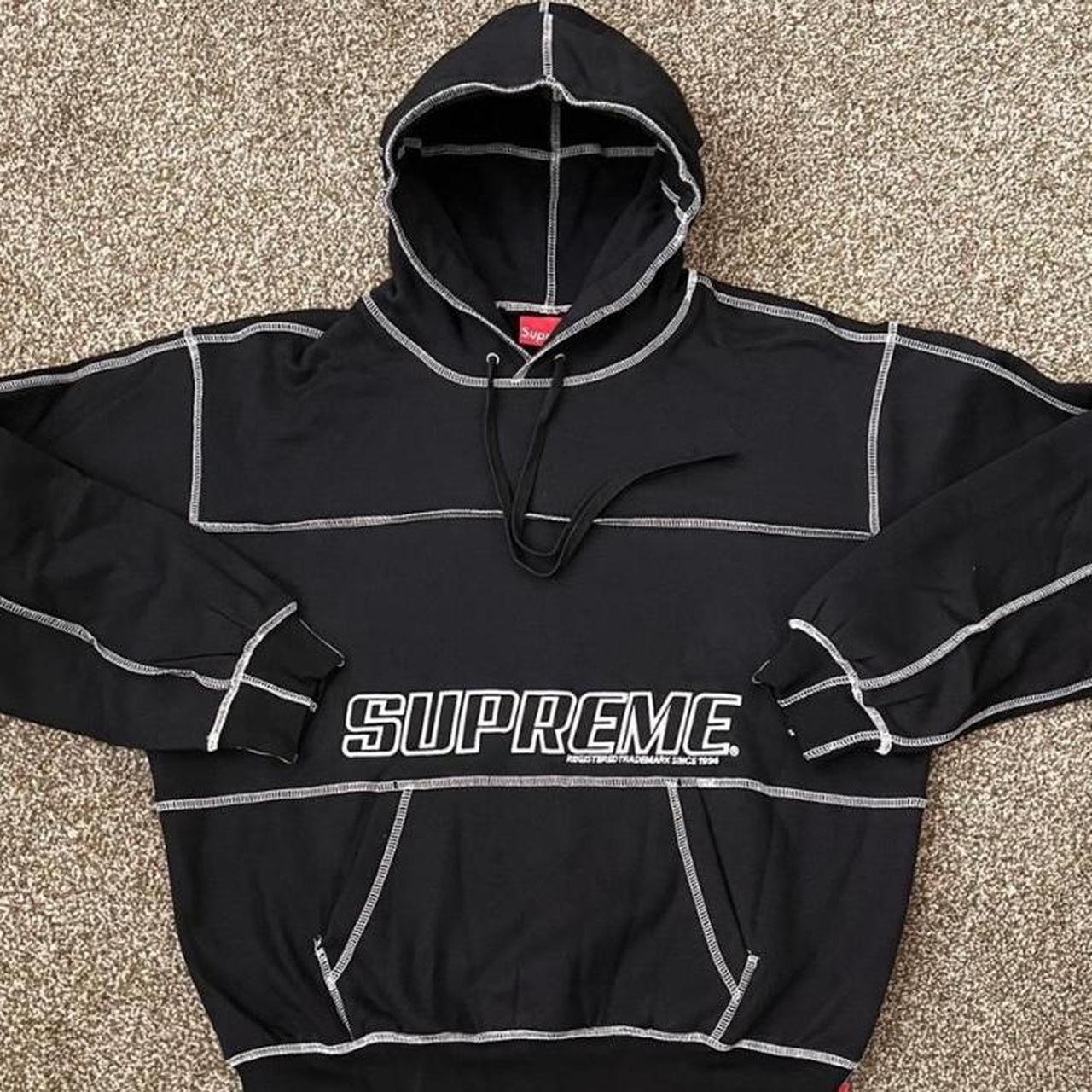 Supreme reverse stitch hoodie Size men s