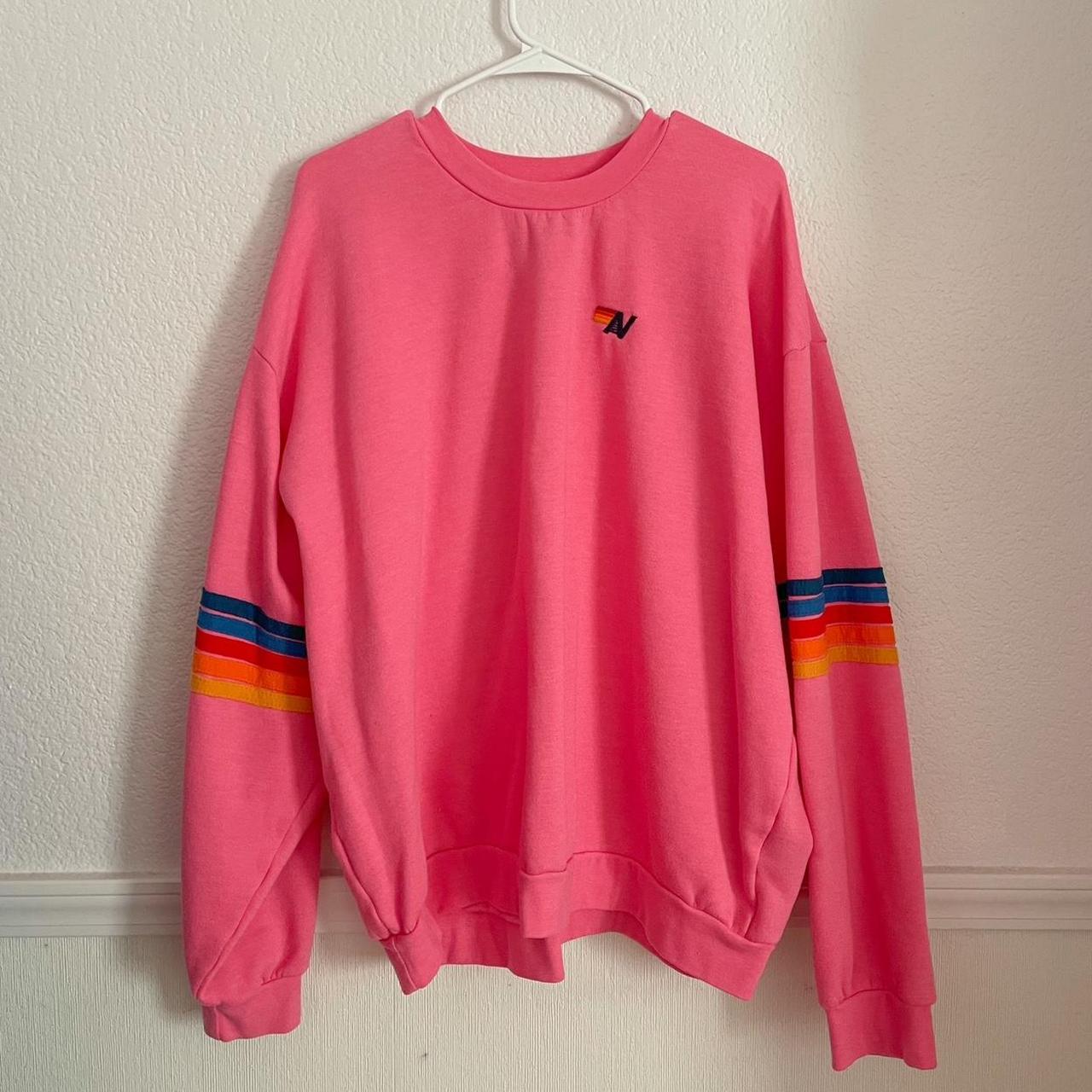 aviator nation pink sweatshirt MSG BEFORE BUYING... Depop