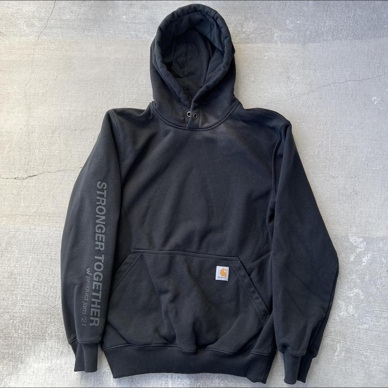 Carhartt Men's Black Hoodie Depop