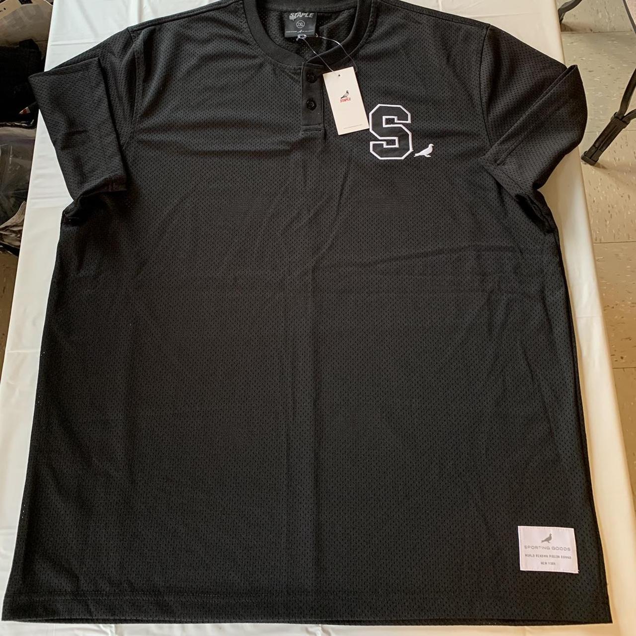 Black Staple Baseball Jersey