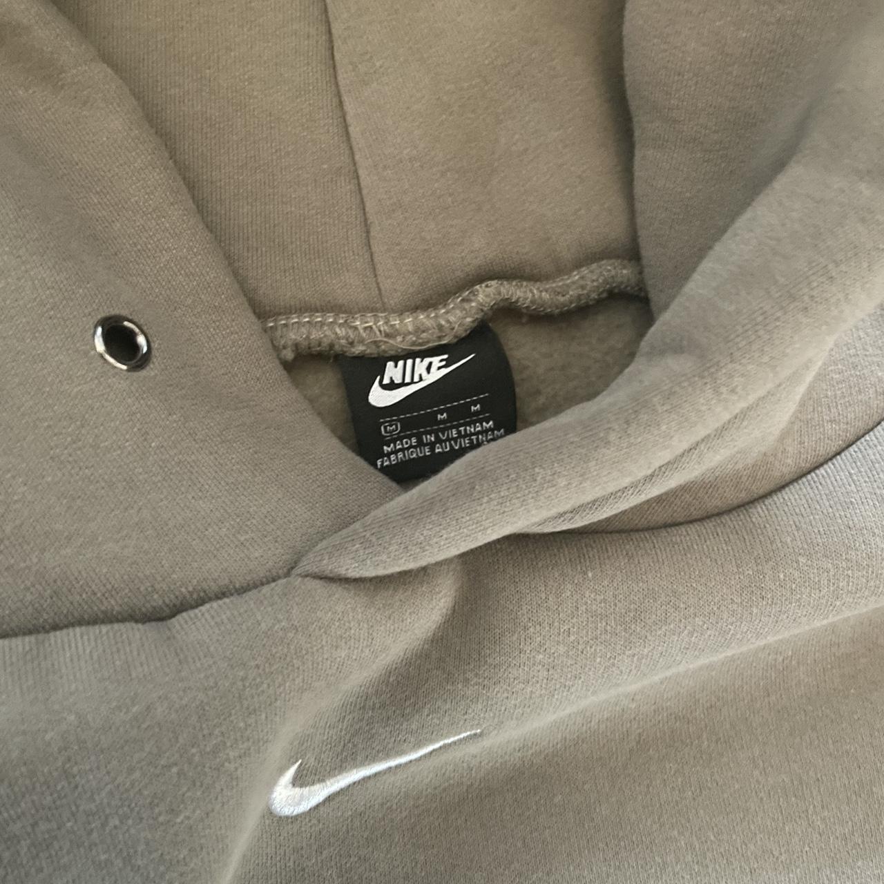 cream nike swoosh hoodie