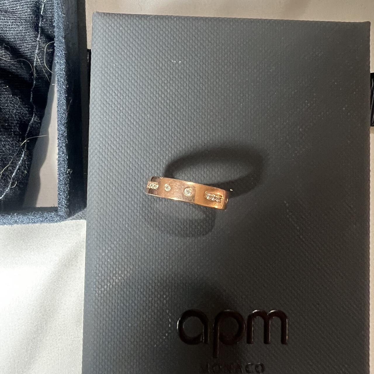 APM Monaco Love Morse code ring in rose gold size 50 Depop