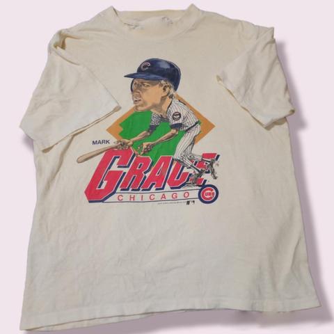 Vintage 1996 Chicago Cubs Mark Grace MLB Baseball - Depop