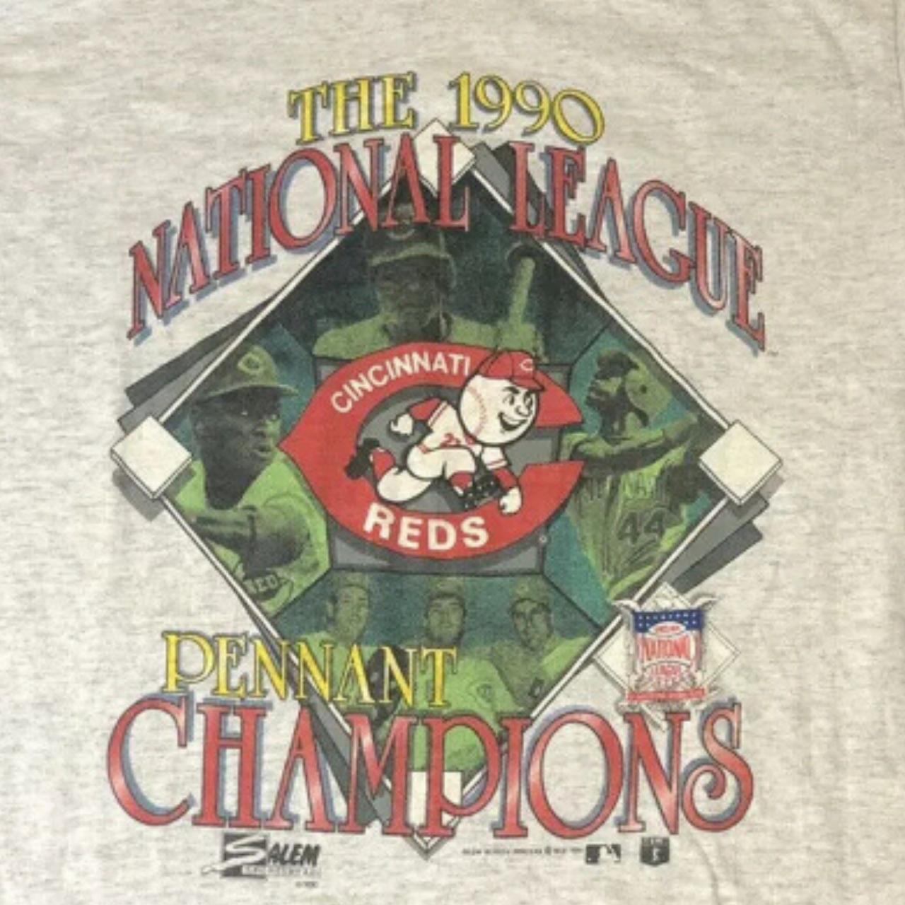 Vintage 1990 Cincinnati Reds World Series champions - Depop