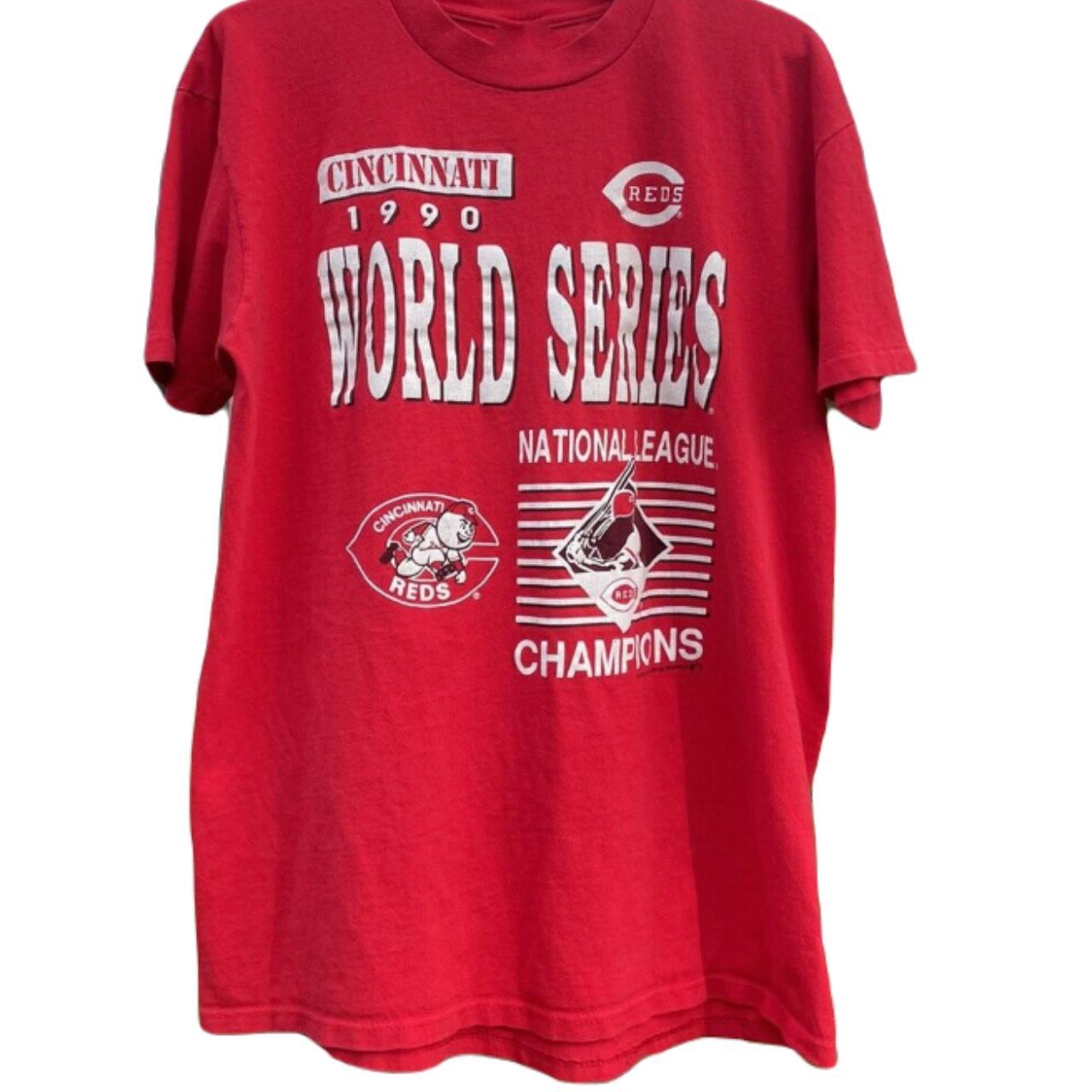 Vintage 1990 Cincinnati Reds World Series champions - Depop