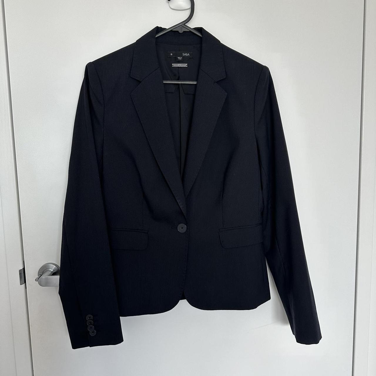 Saba wool navy suit jacket blazer Super cute... - Depop