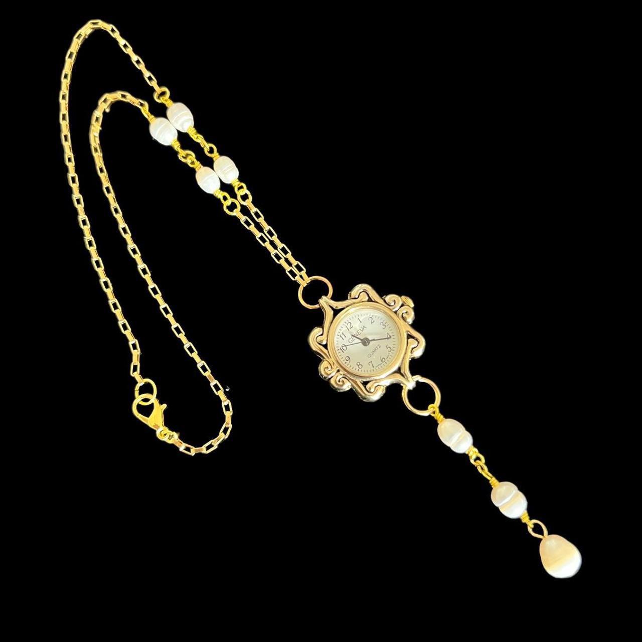 Women's Gold and White Jewellery Depop