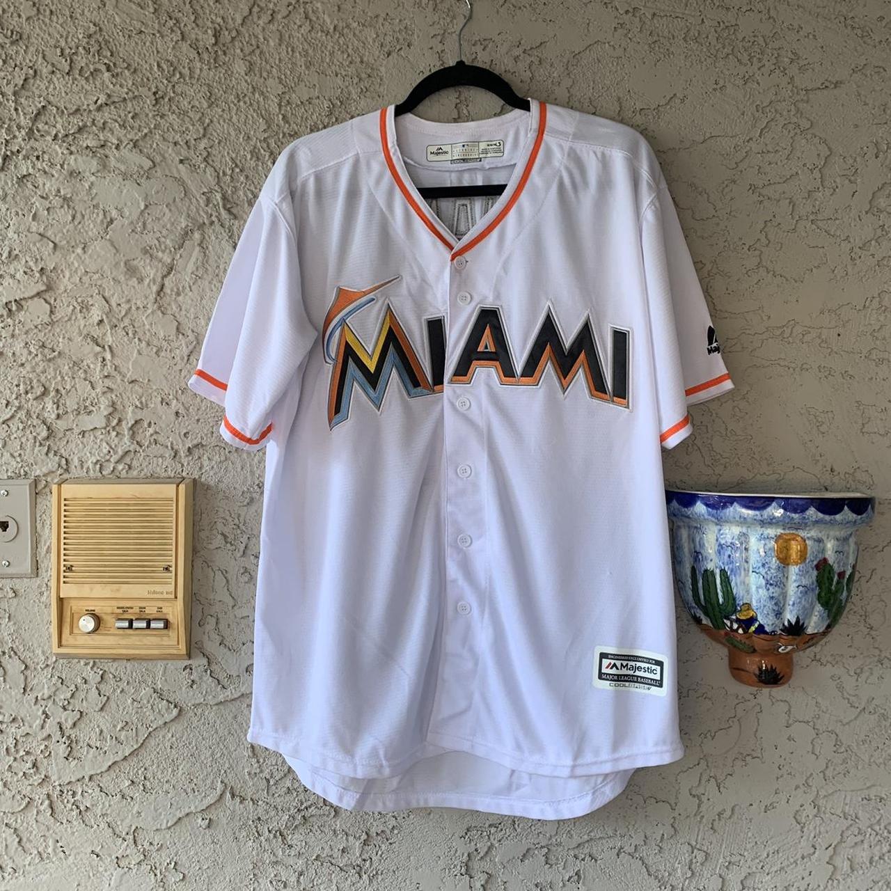 Jose Fernandez Miami Marlins Majestic Official Name and Number T