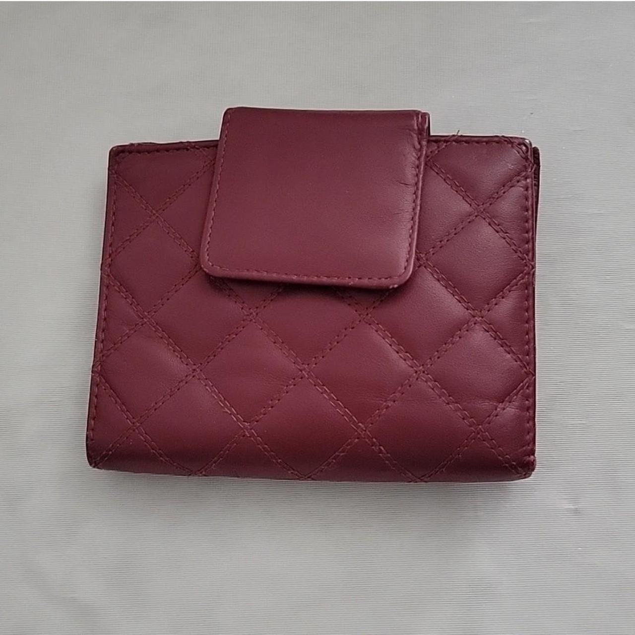 Buxton red leather quilted wallet A good condition... - Depop