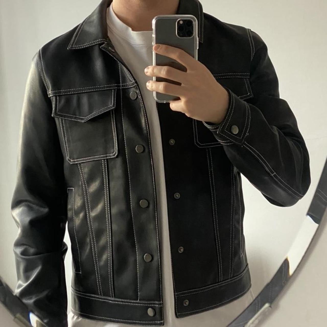 River Island Leather jacket - Depop