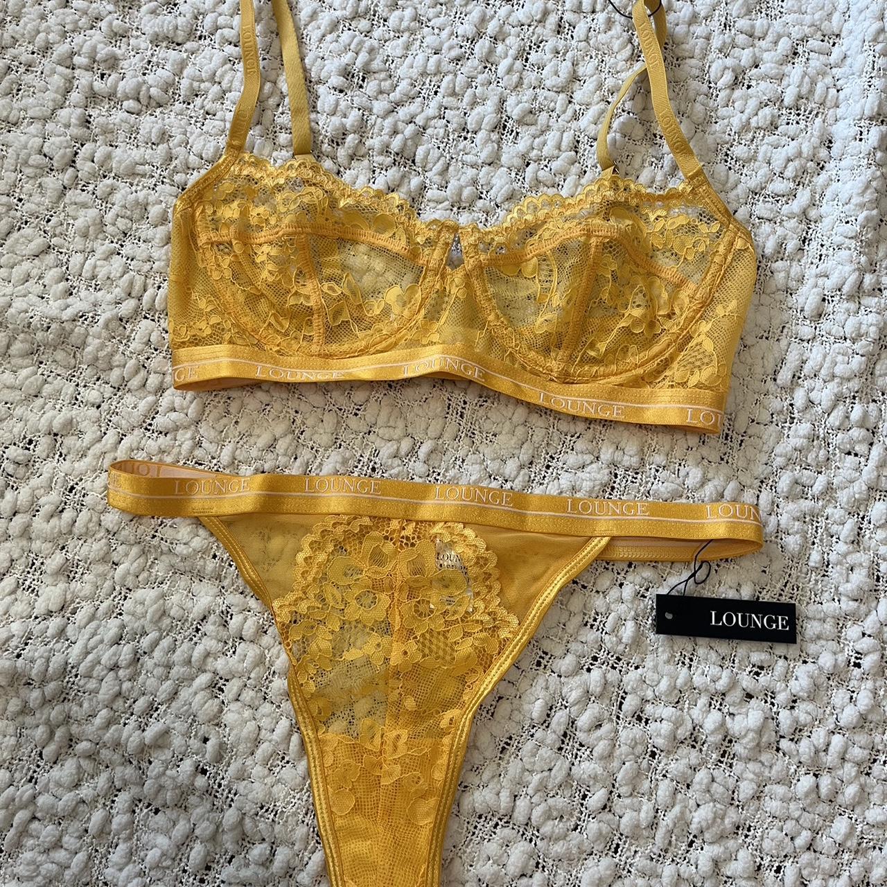 Yellow lounge set Brand new! Size 10 D cup Depop