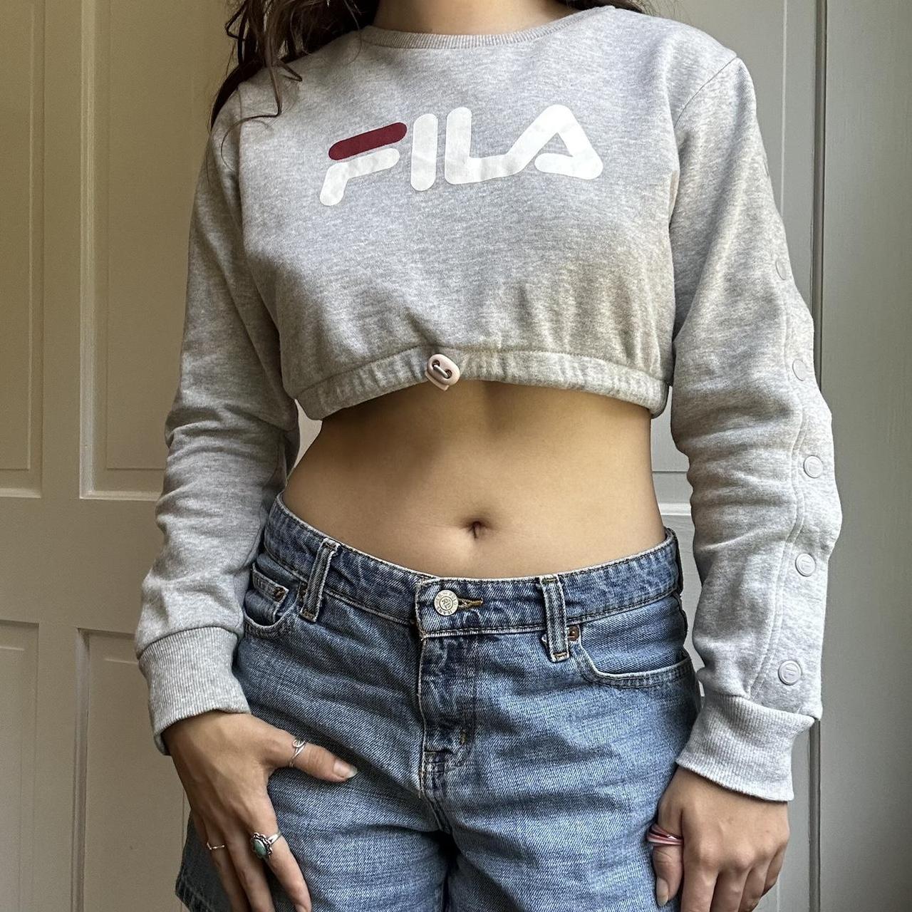 Fila crop sweatshirt best sale