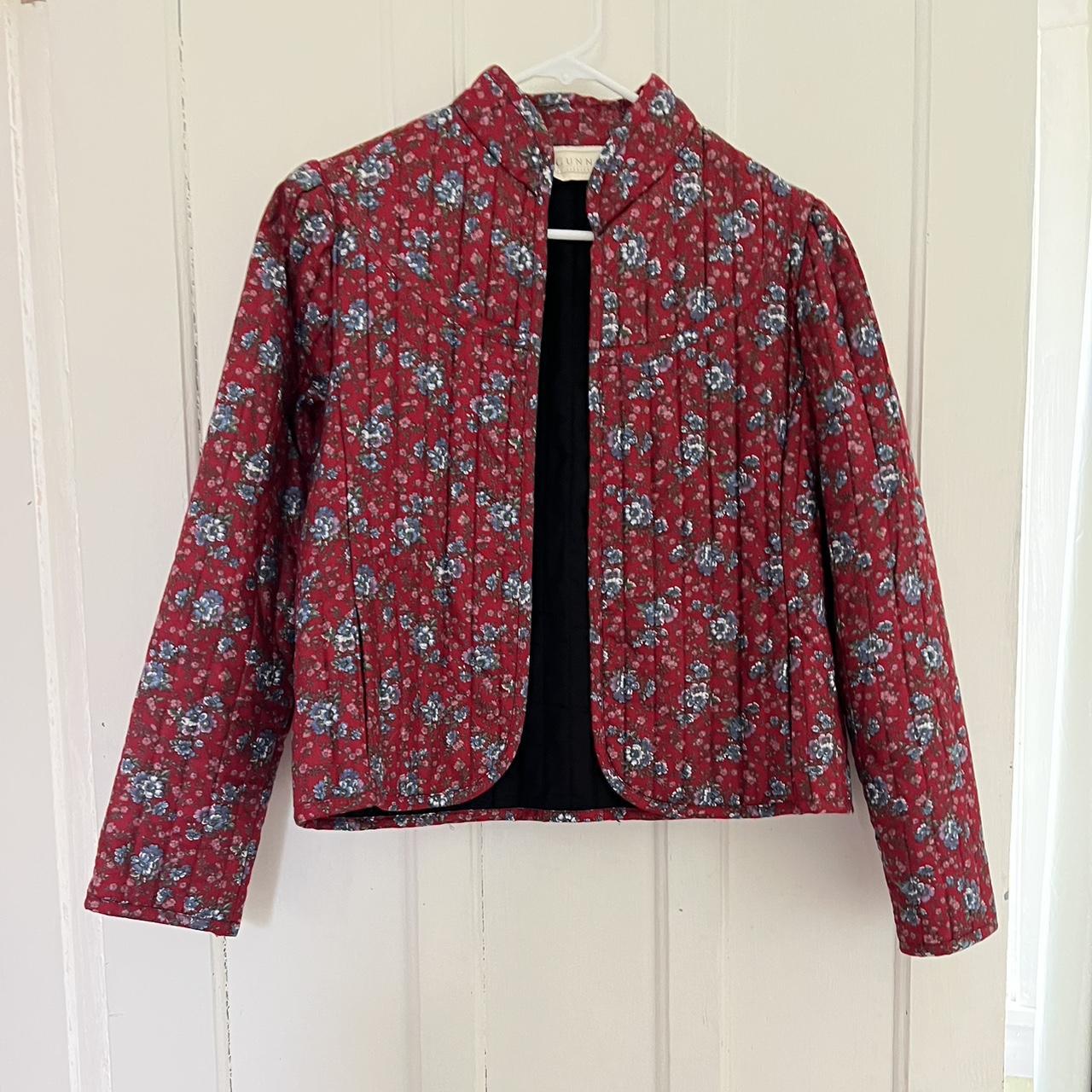 Gunne Sax Women's Red and Purple Jacket | Depop