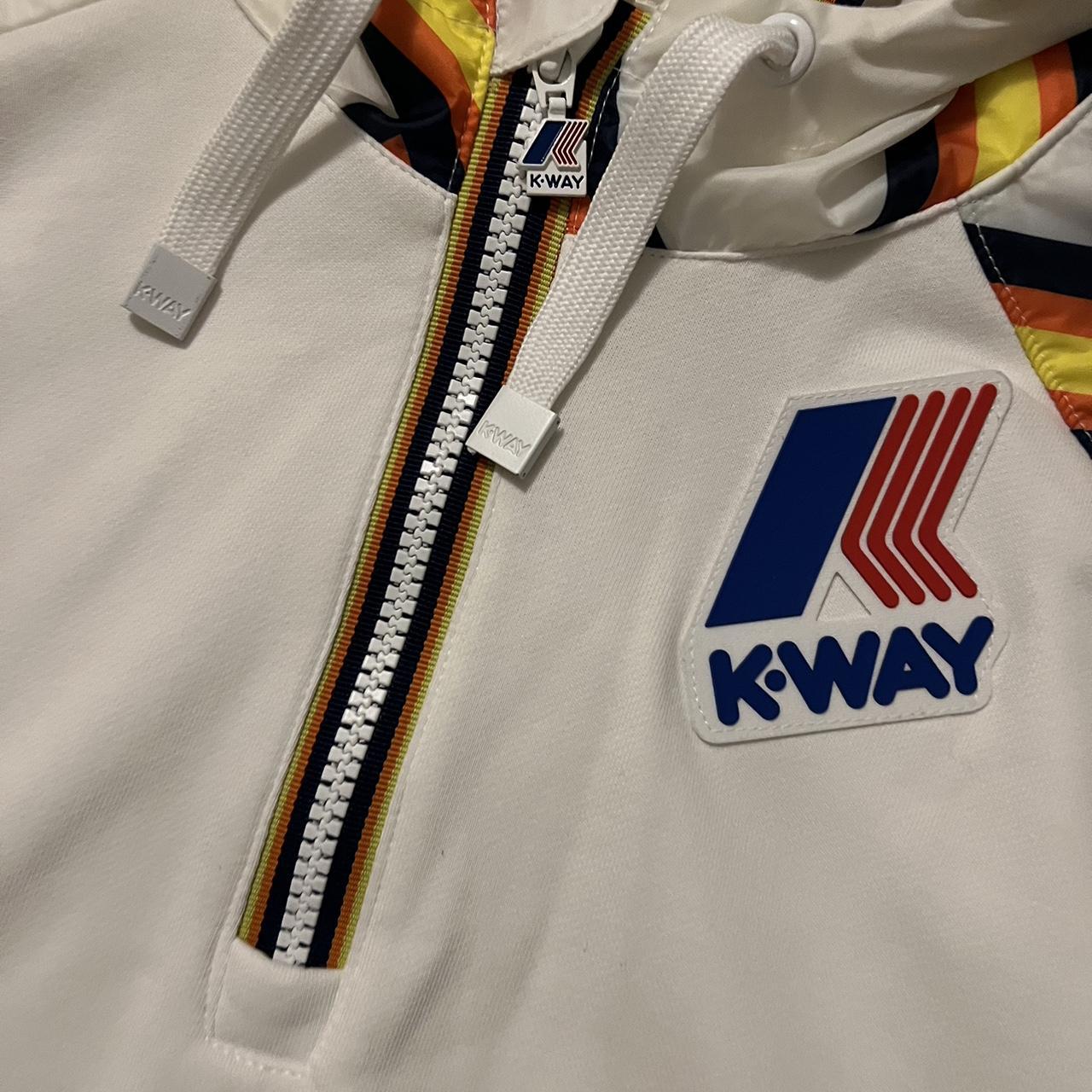 K-Way Men's White and Navy Sweatshirt (2)