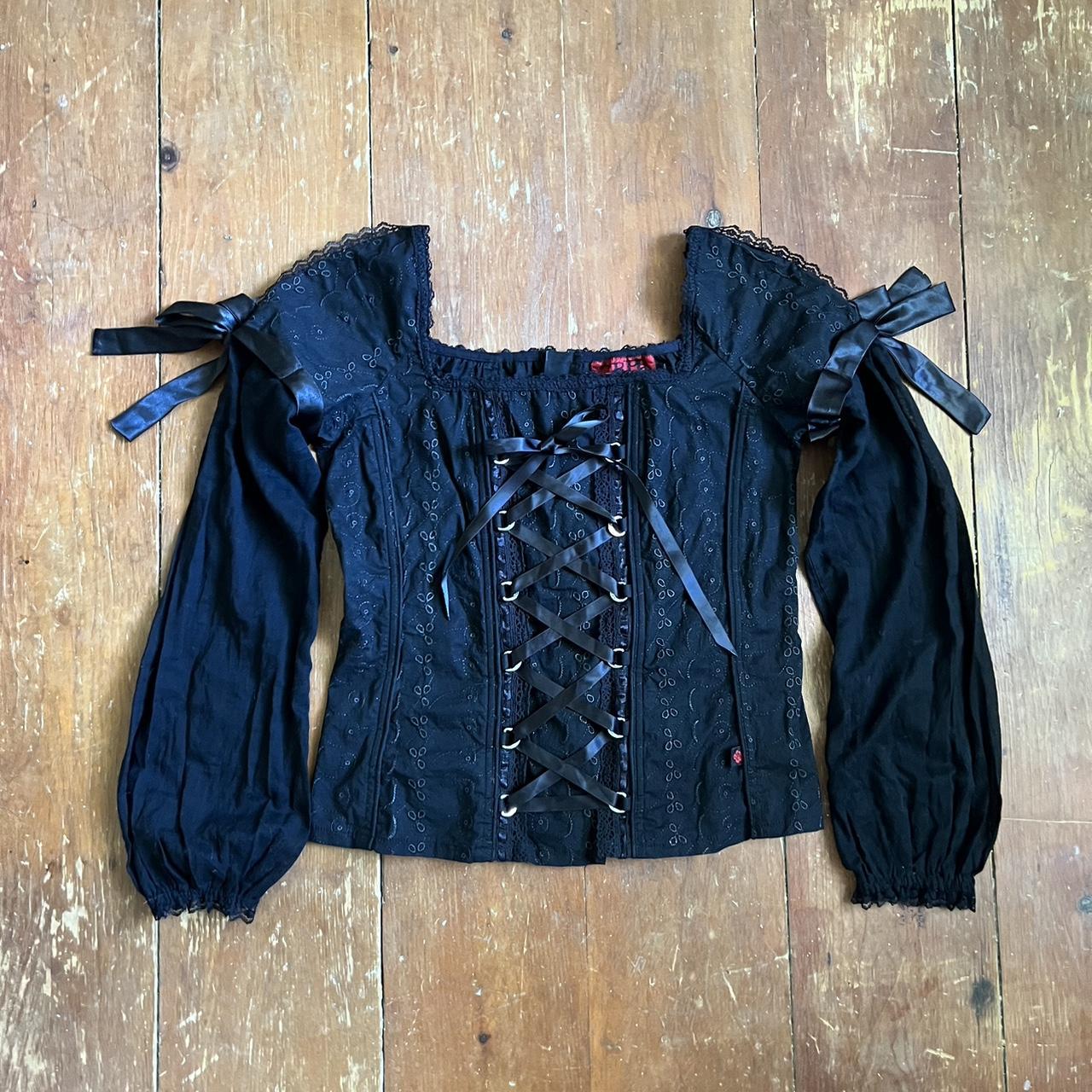 Tripp Nyc Milkmade lace up factory corset top.