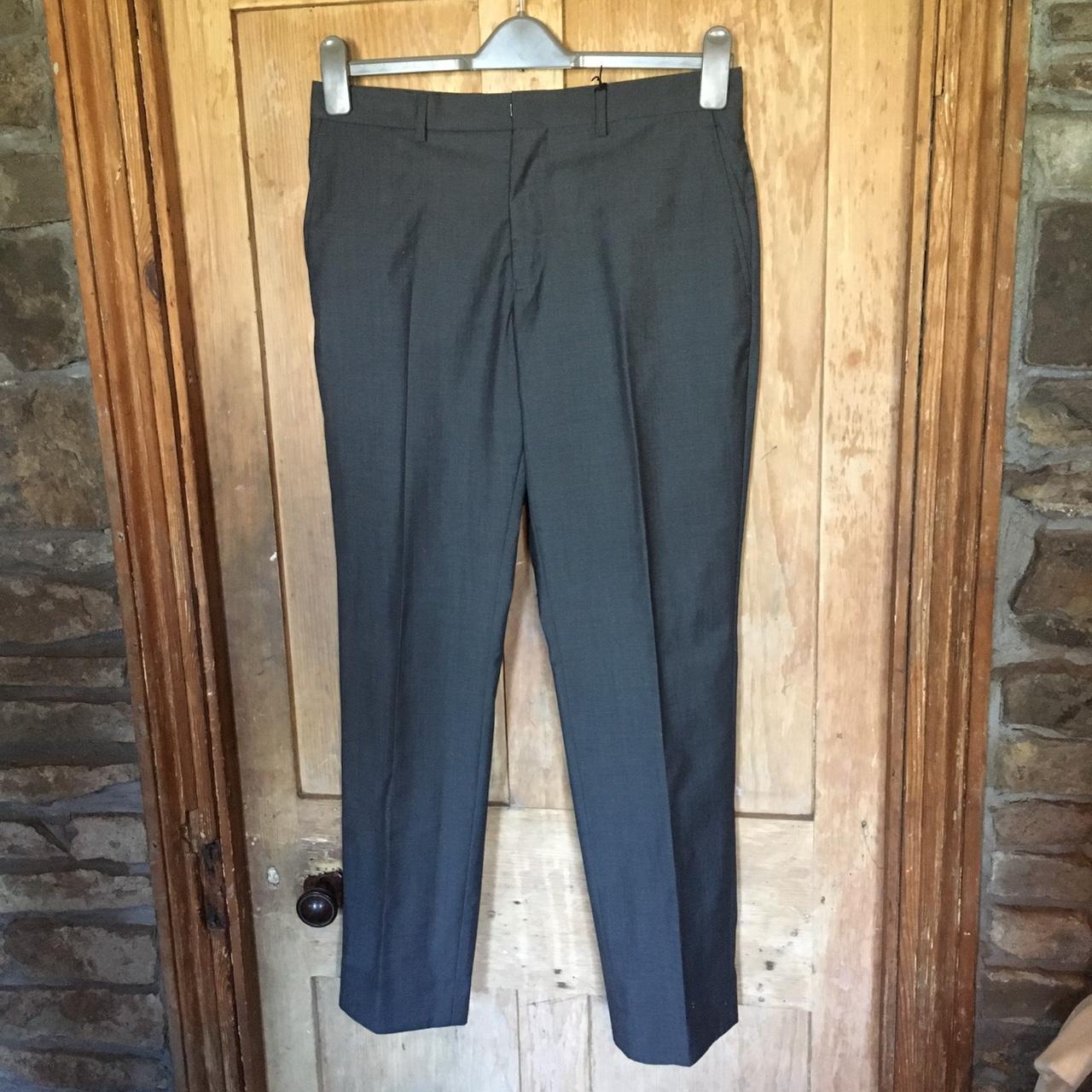 Mens stunning jaeger grey trousers size 32 short... - Depop