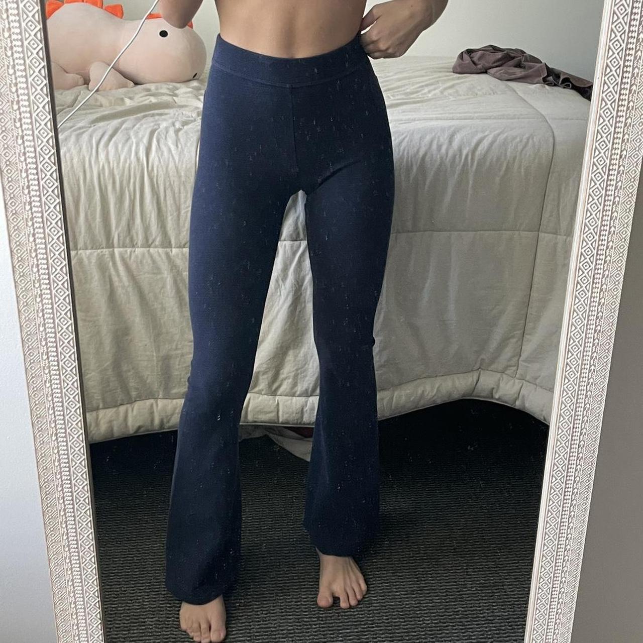 Offline by Aerie navy blue flare pants. Pockets on... Depop