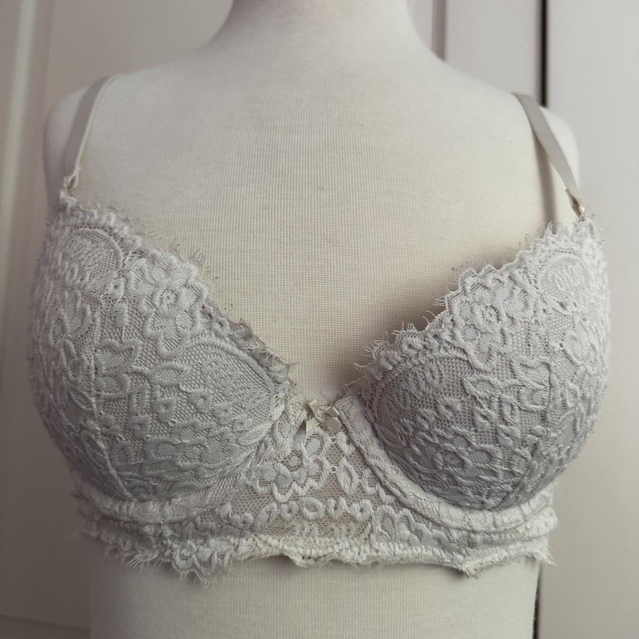 aerie white lace push up bra Depop