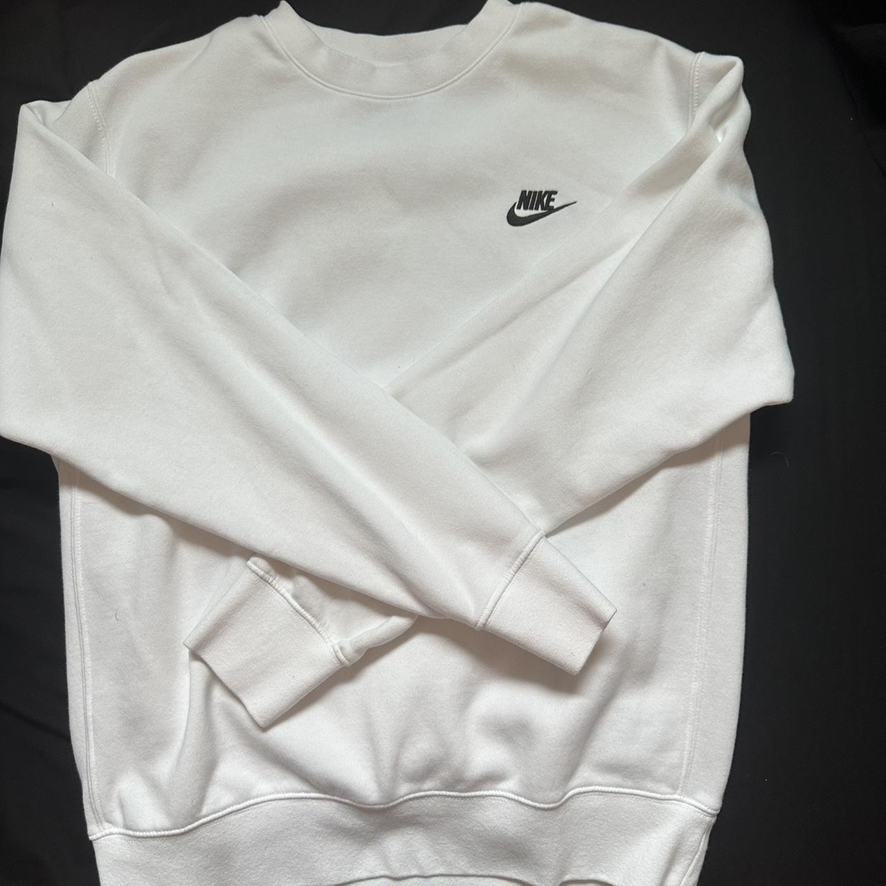 Nike Men's White Sweatshirt | Depop