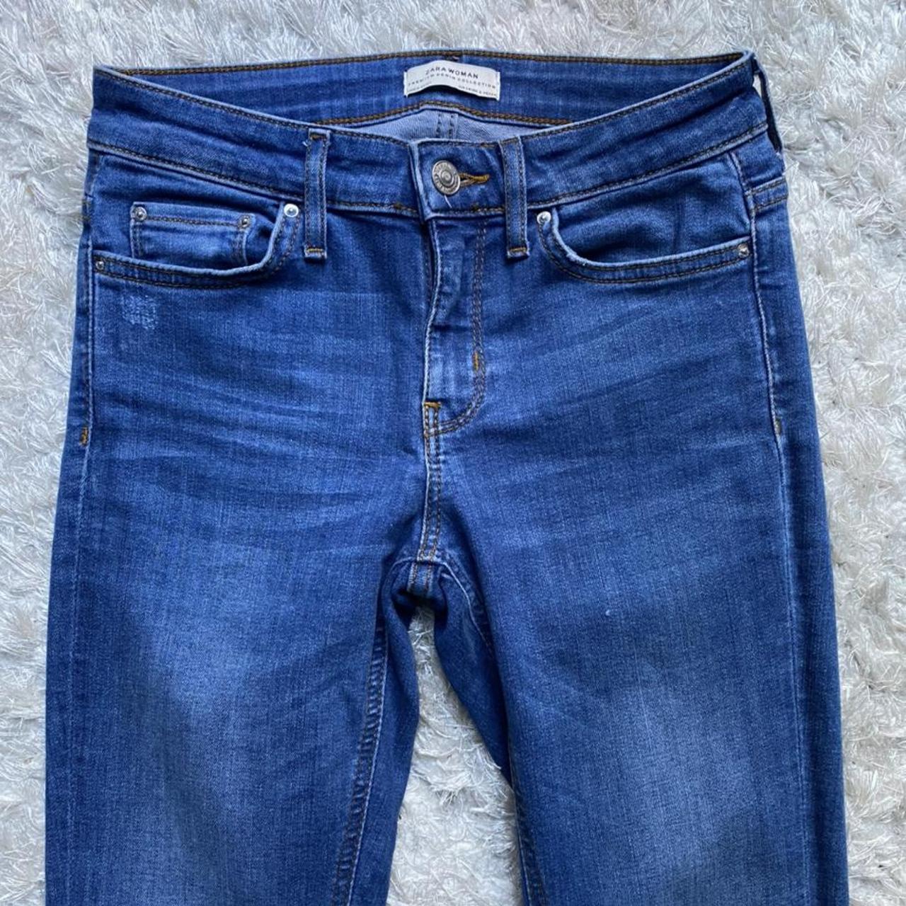 Zara Men's Blue and Navy Jeans | Depop
