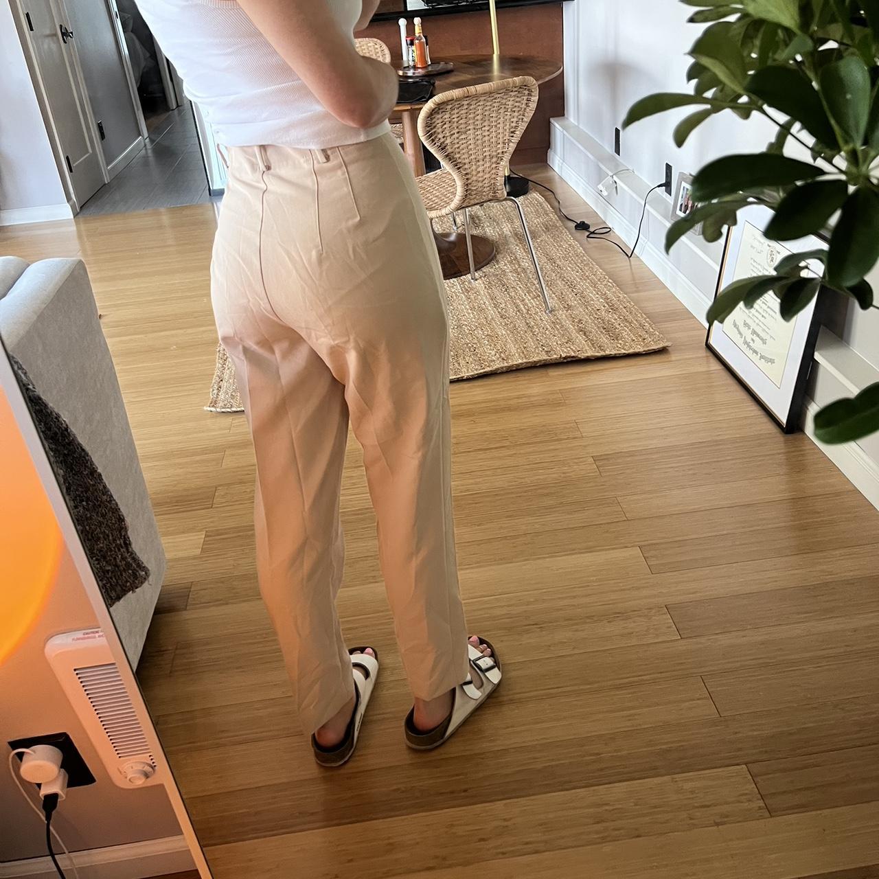 High waisted Zara work pants Size XS Depop