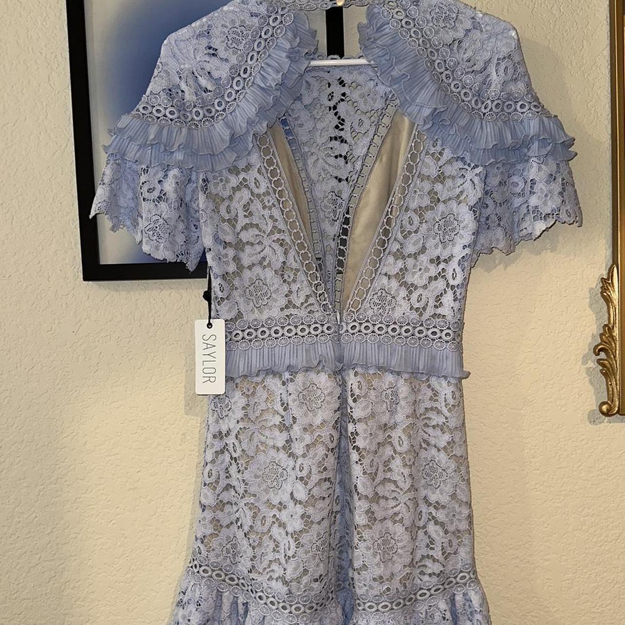 Saylor blue outlet lace dress