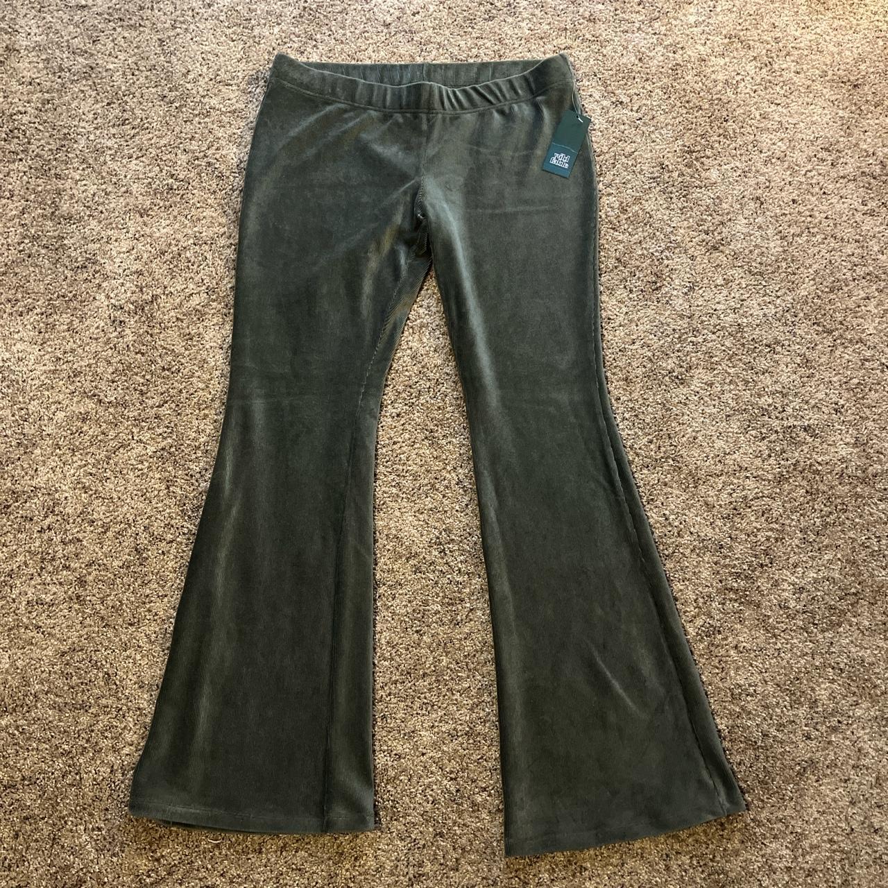 Olive Green Wild Fable Ribbed Flare Leggings , Size