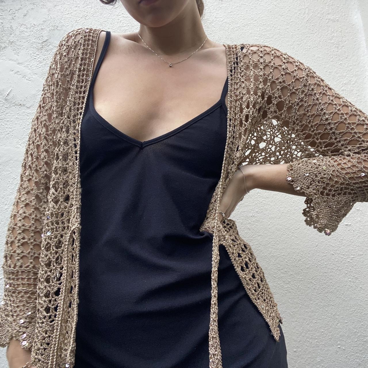 Vogue Women's Gold Cardigan Depop