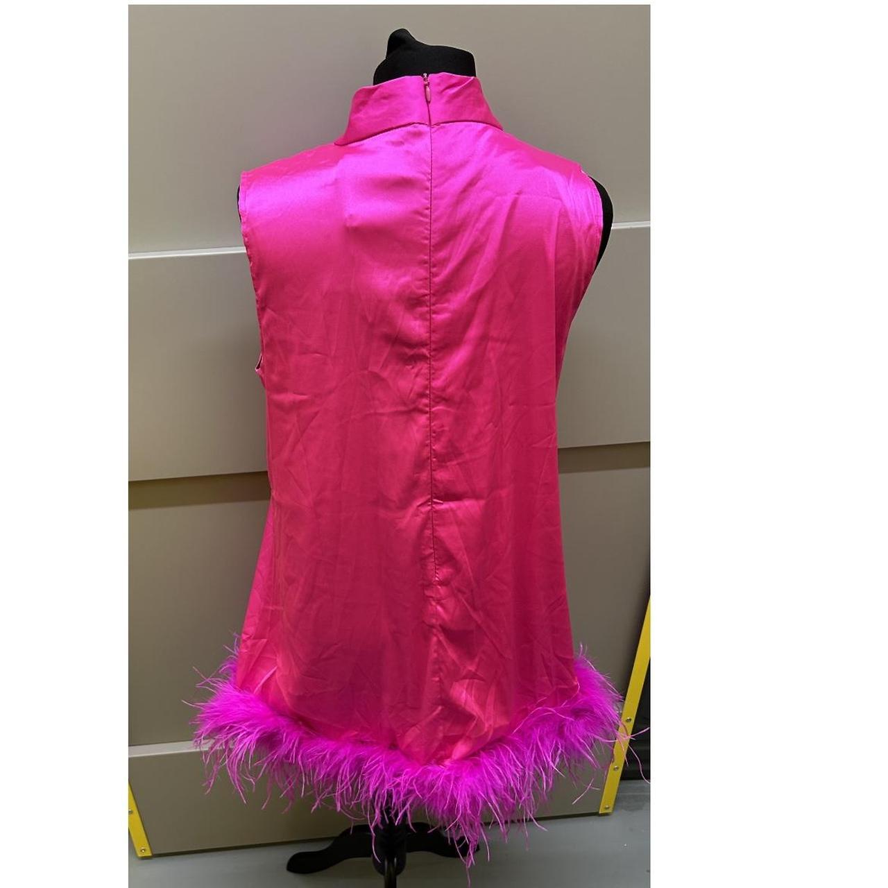 Brand new Fashion nova pink feather dress Size L... Depop