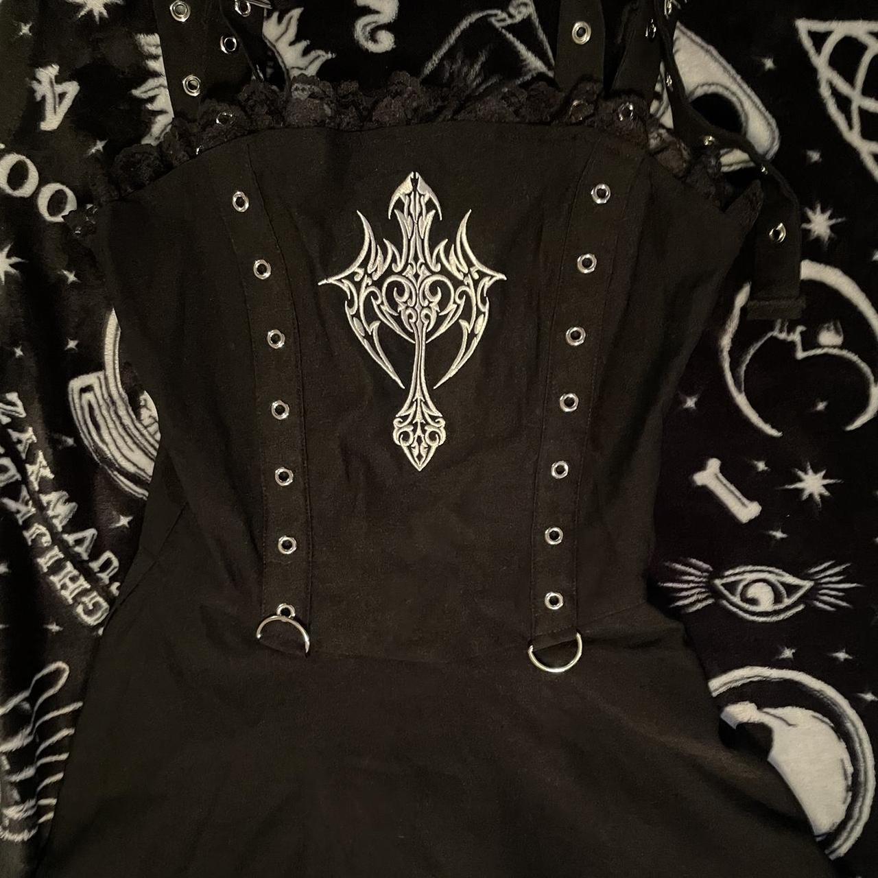 Widow/DOLLSKILL black cross dress with buckle straps... - Depop