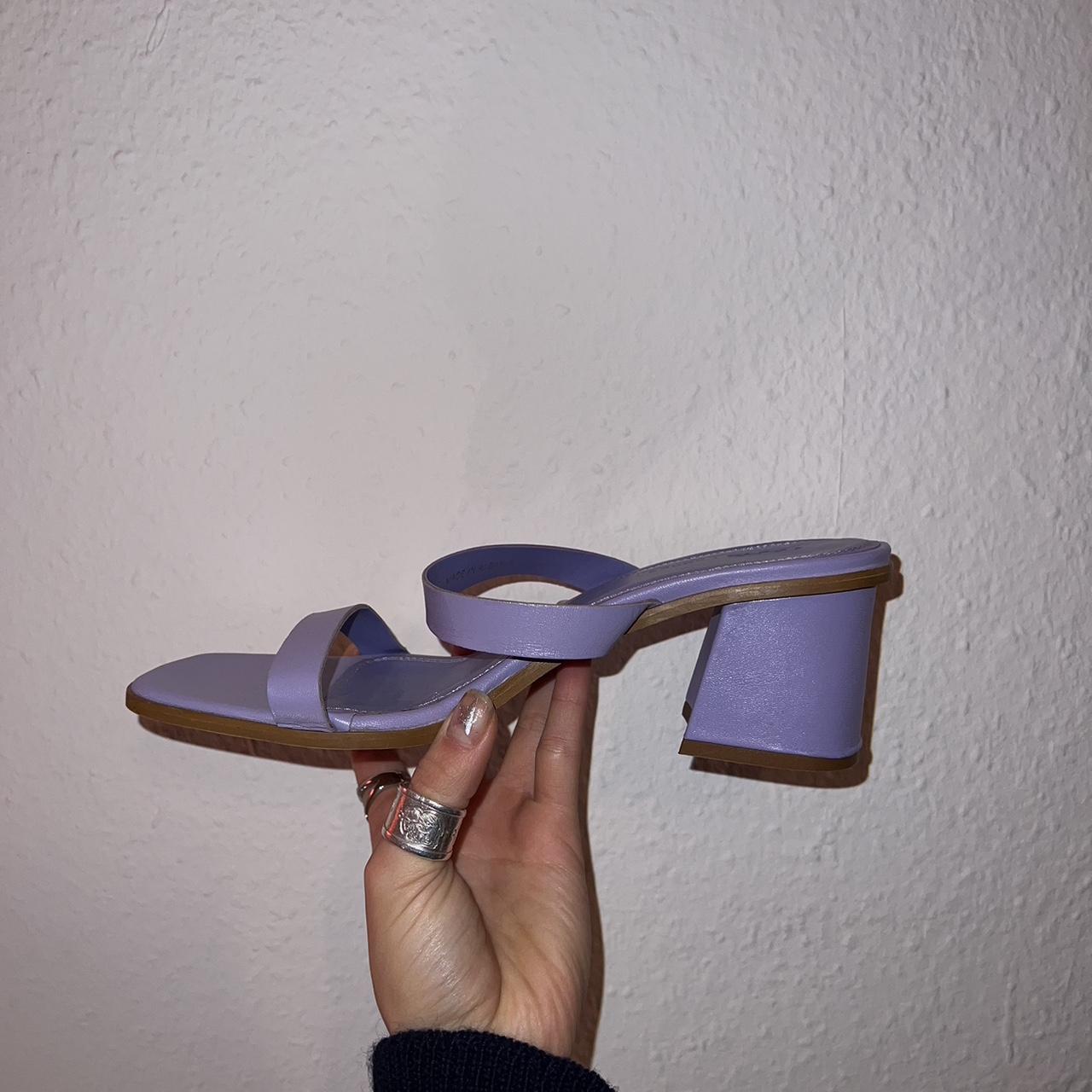 Never worn Pastel purple heels with strap... Depop