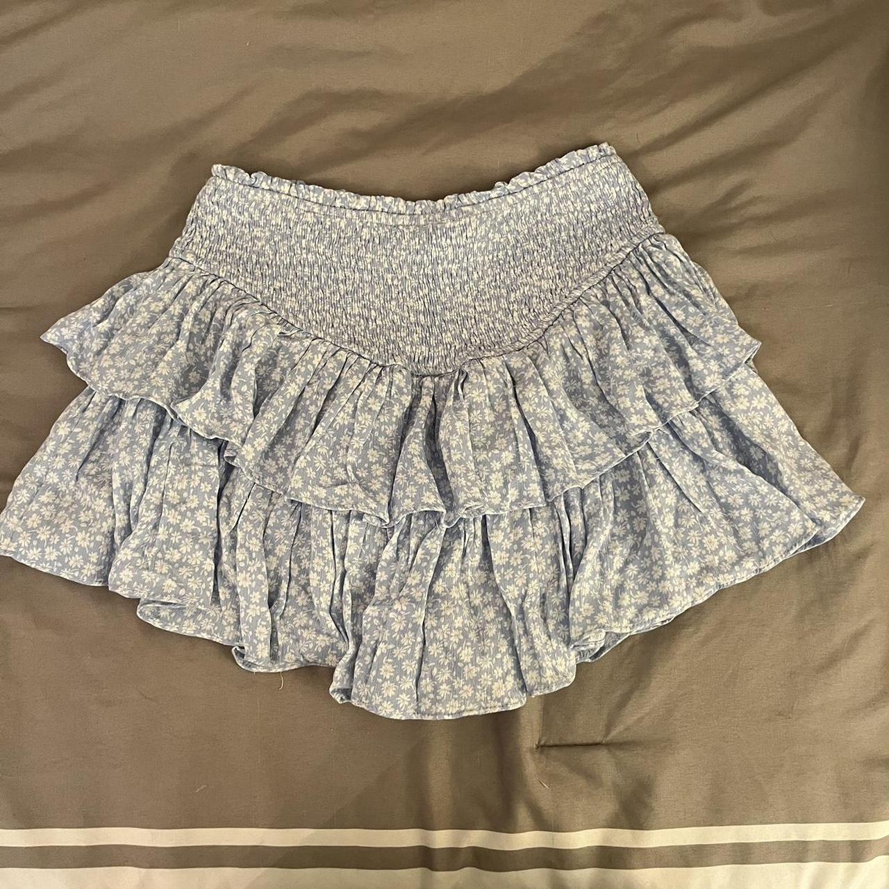 Mini skirt romper flowy light blue Rock n’ Rags... - Depop