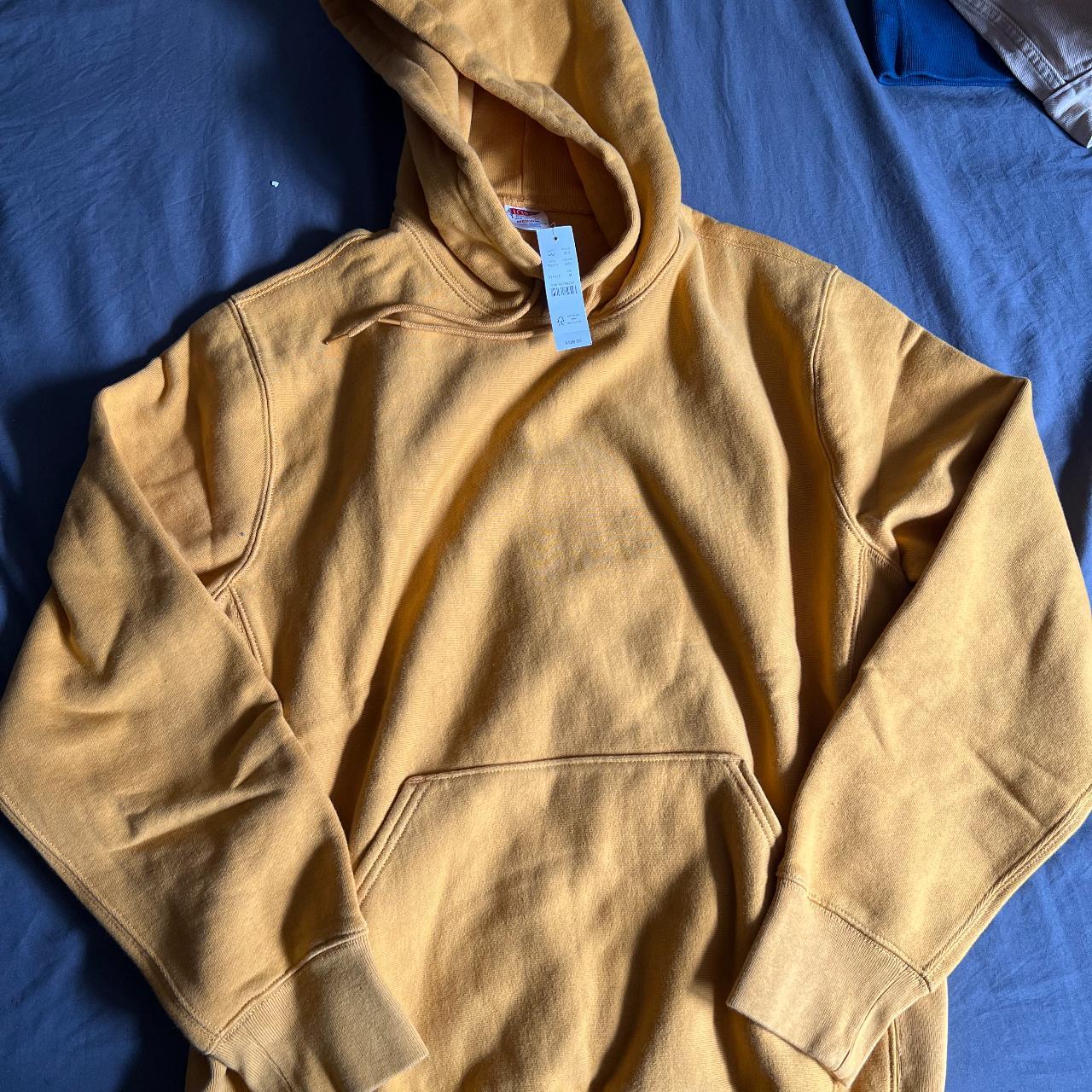 J. Crew Heritage 14 oz. fleece hoodie in spicy. Depop