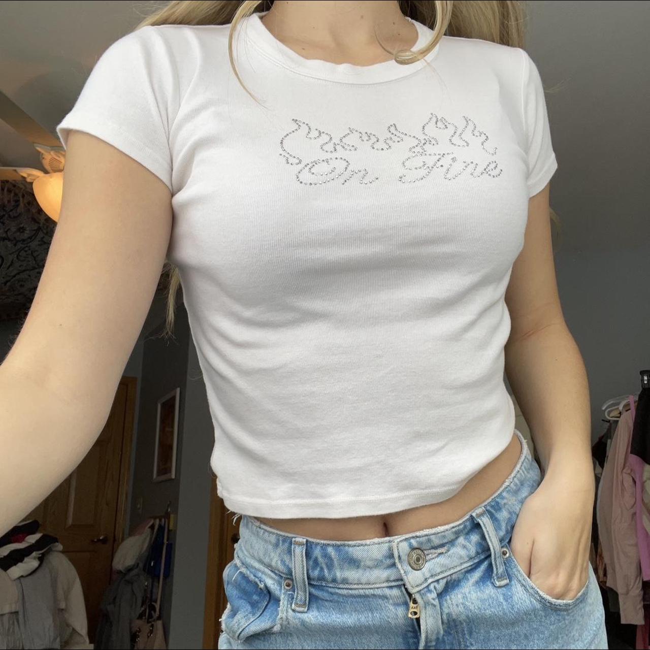 T-shirt Brandy Melville White size Taille Unique International in Not  specified - 27006744
