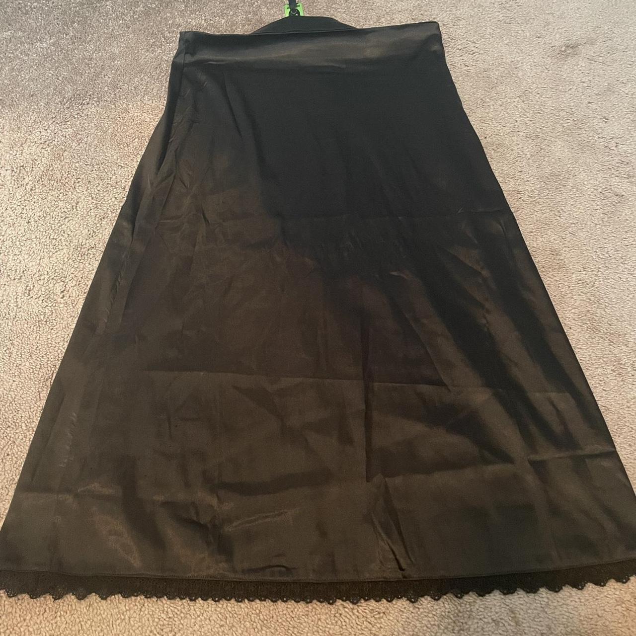 original tunnel vision black midi skirt with lace... - Depop