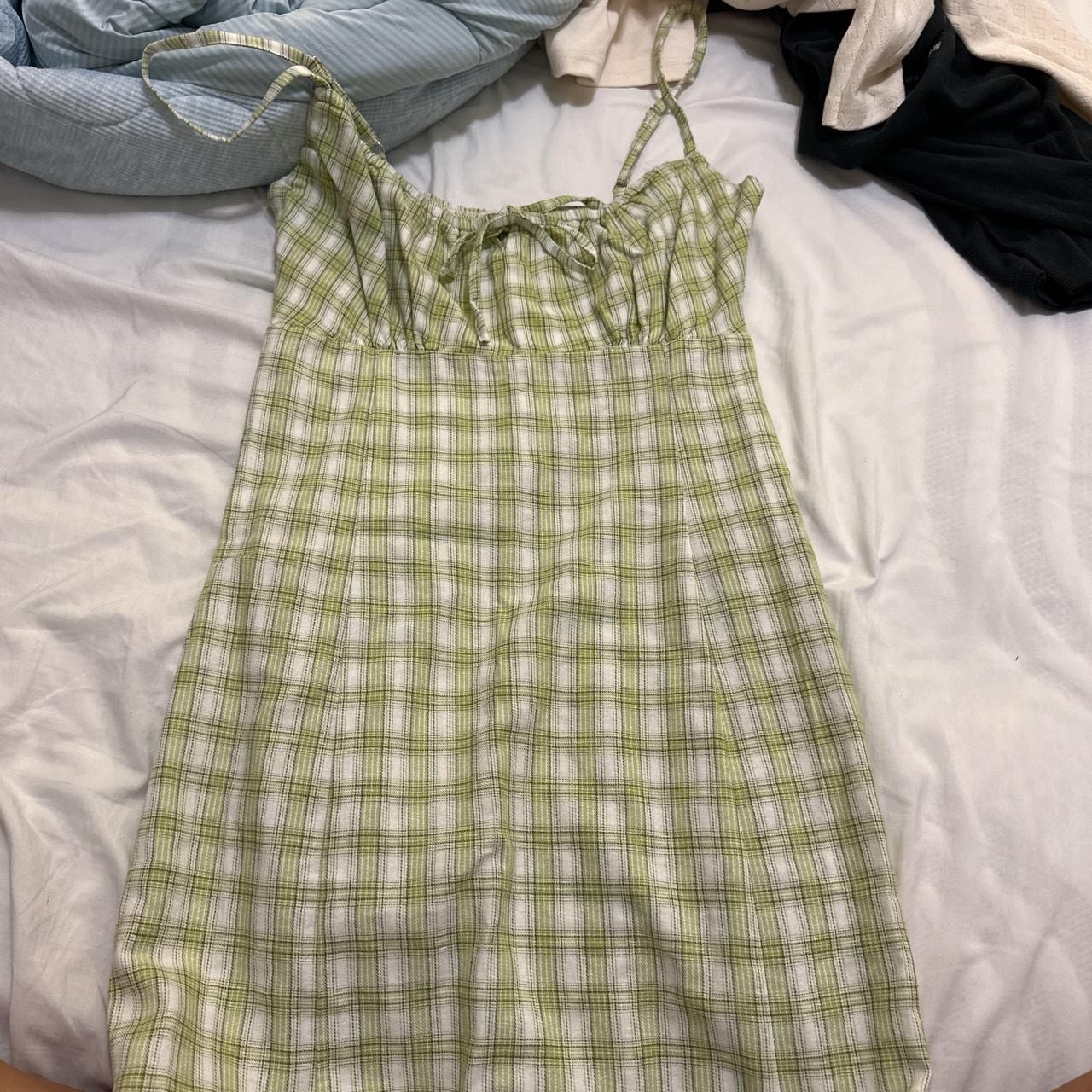 Brandy melville green dress brandymelville Depop
