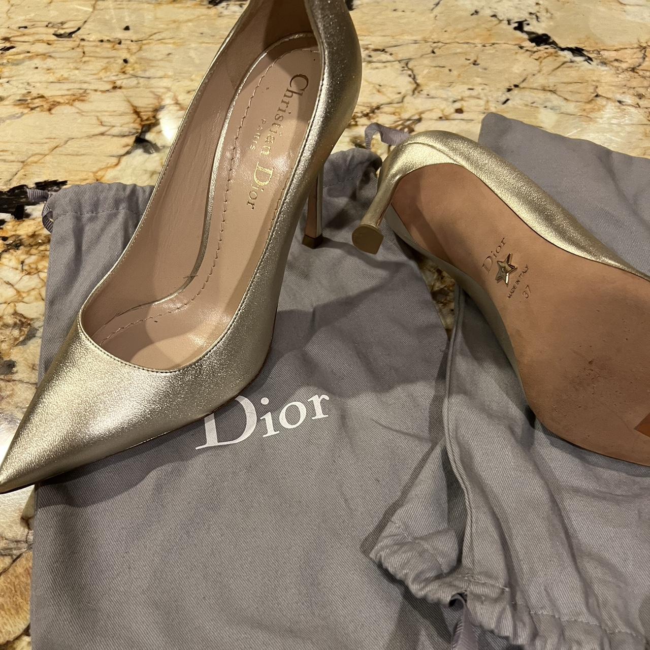 Dior best sale gold heels