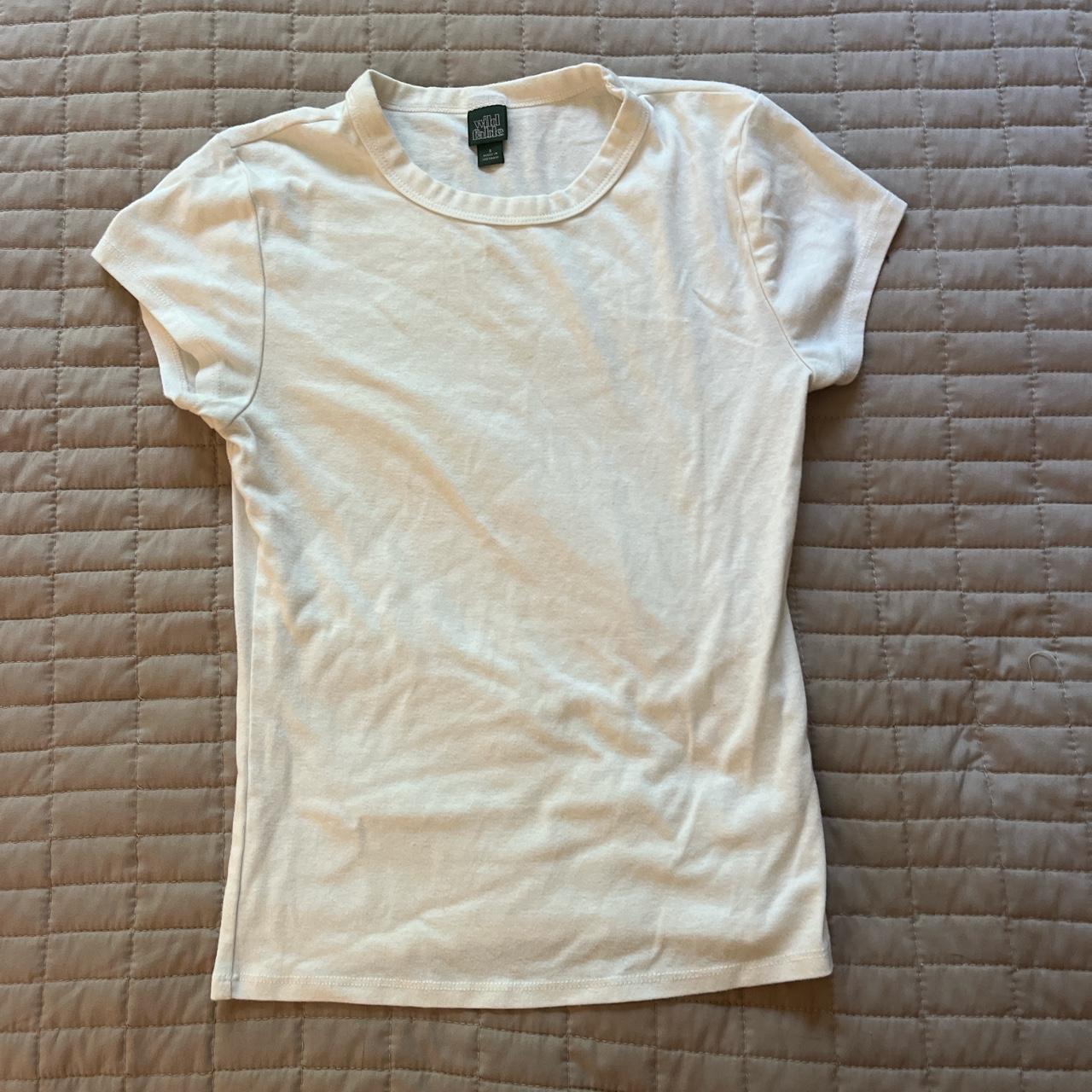 Wild fable white tee shirt #brandymelville #basics - Depop